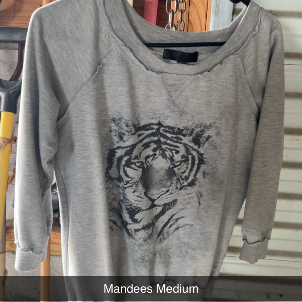 mandee Medium Gray Tiger Shirt